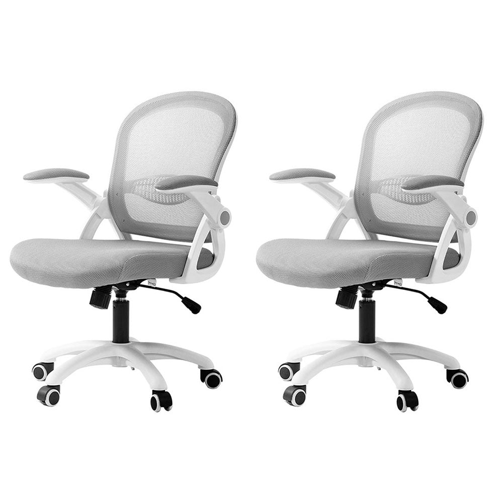 Galene 2x Mid-Back Mesh Office Chairs Grey