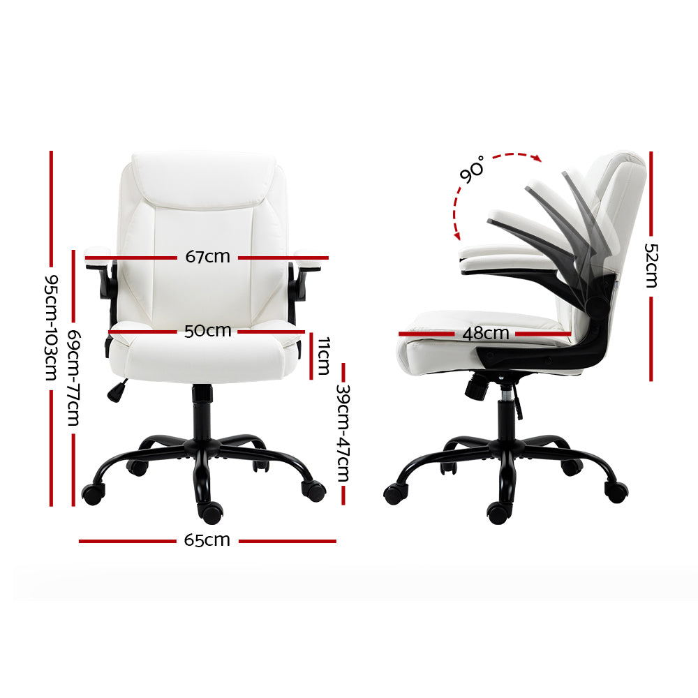 Chastine Mid-Back Executive Office Chair White