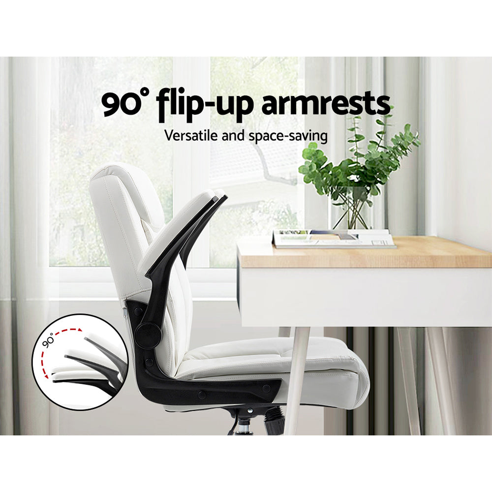 Chastine Mid-Back Executive Office Chair White