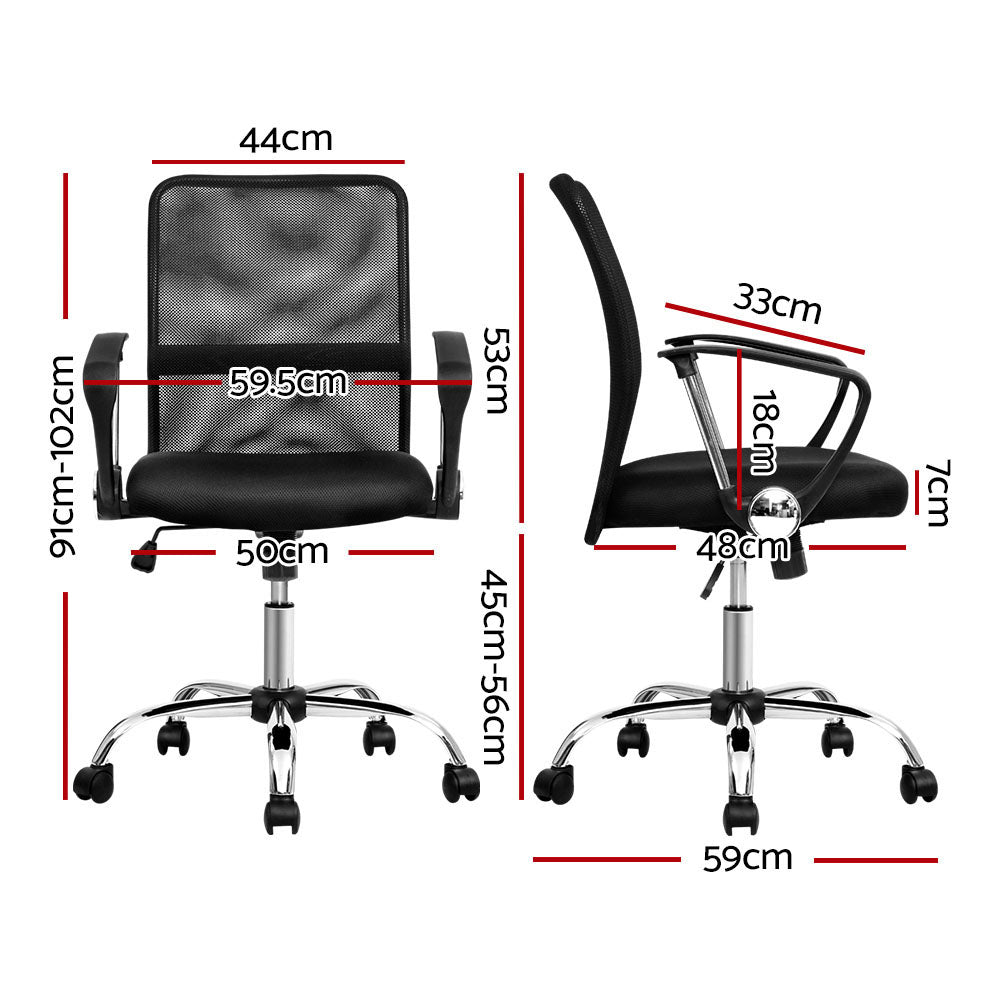 Nash Mid Back Mesh Office Chair Black