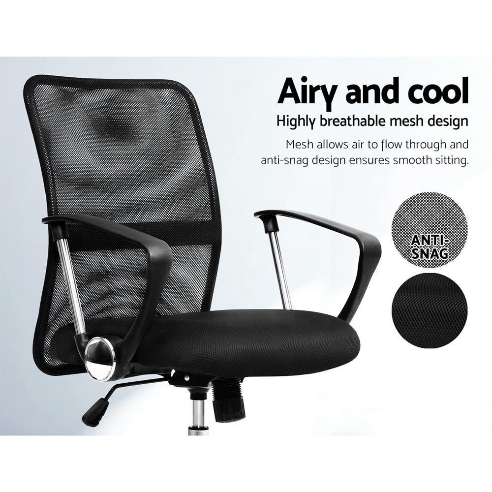 Nash Mid Back Mesh Office Chair Black
