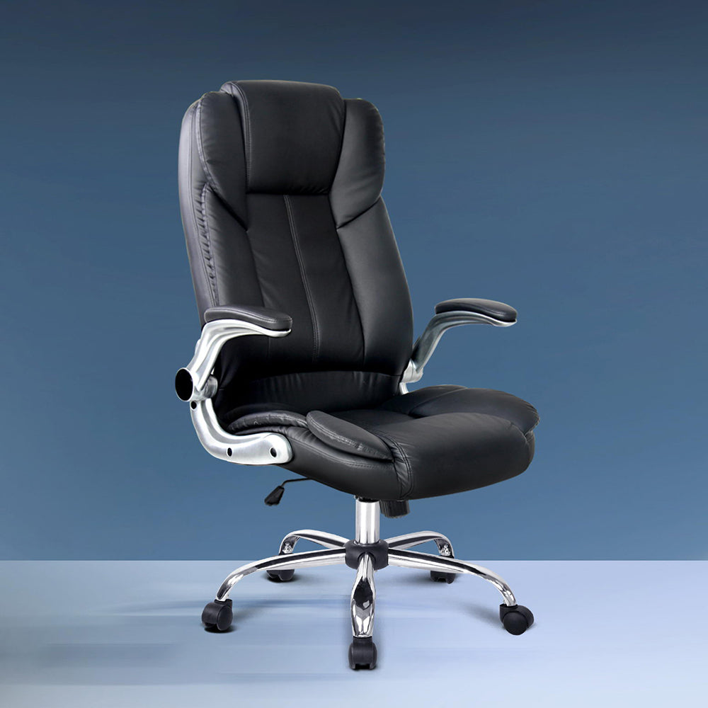 Kea Executive Office Chair Leather Tilt Black