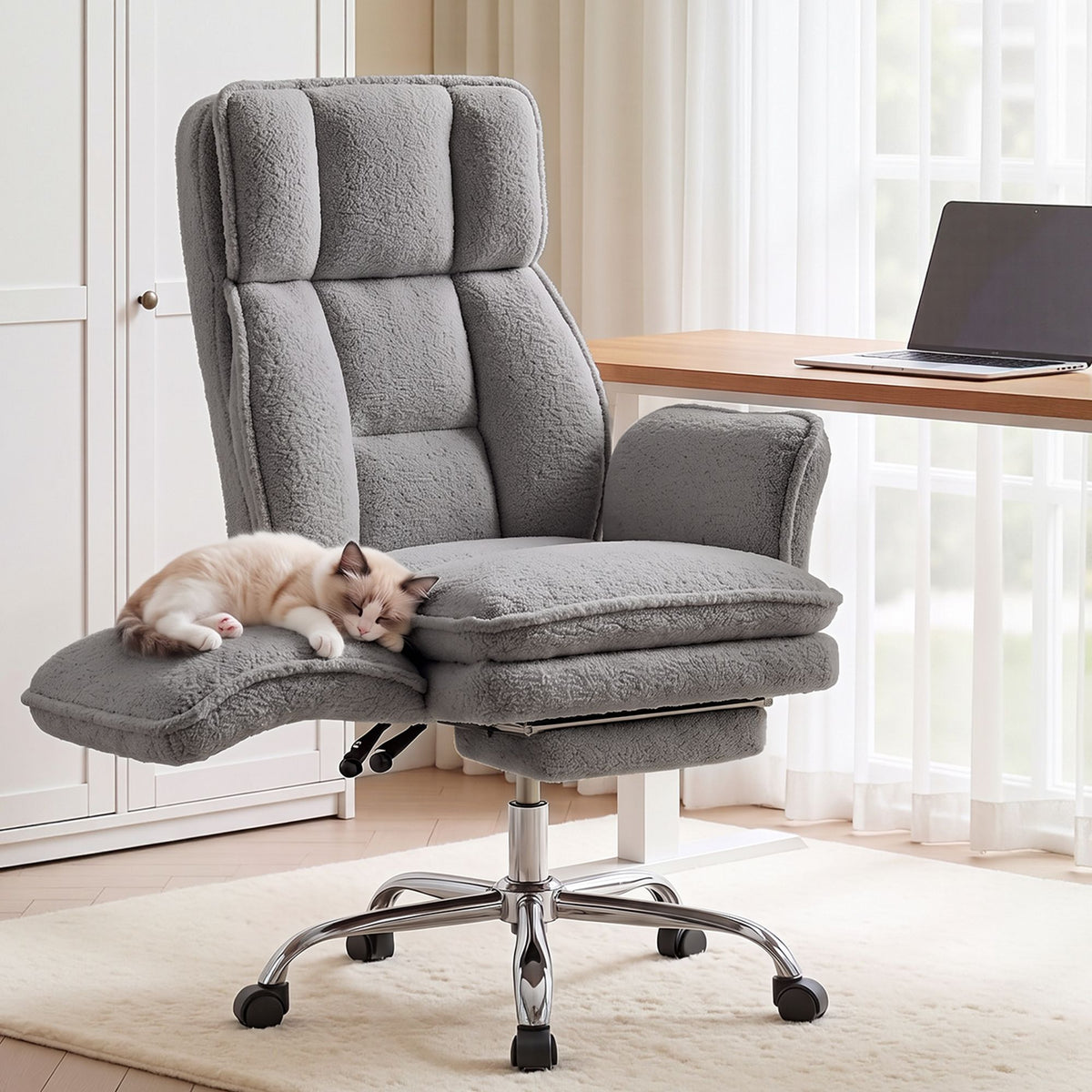 Artiss Big & Tall Criss Cross Office Chair Grey