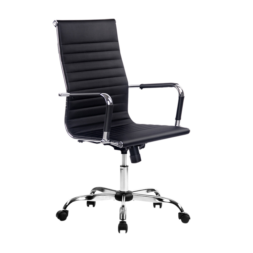 Artiss Office Chair High Back PU Leather Black