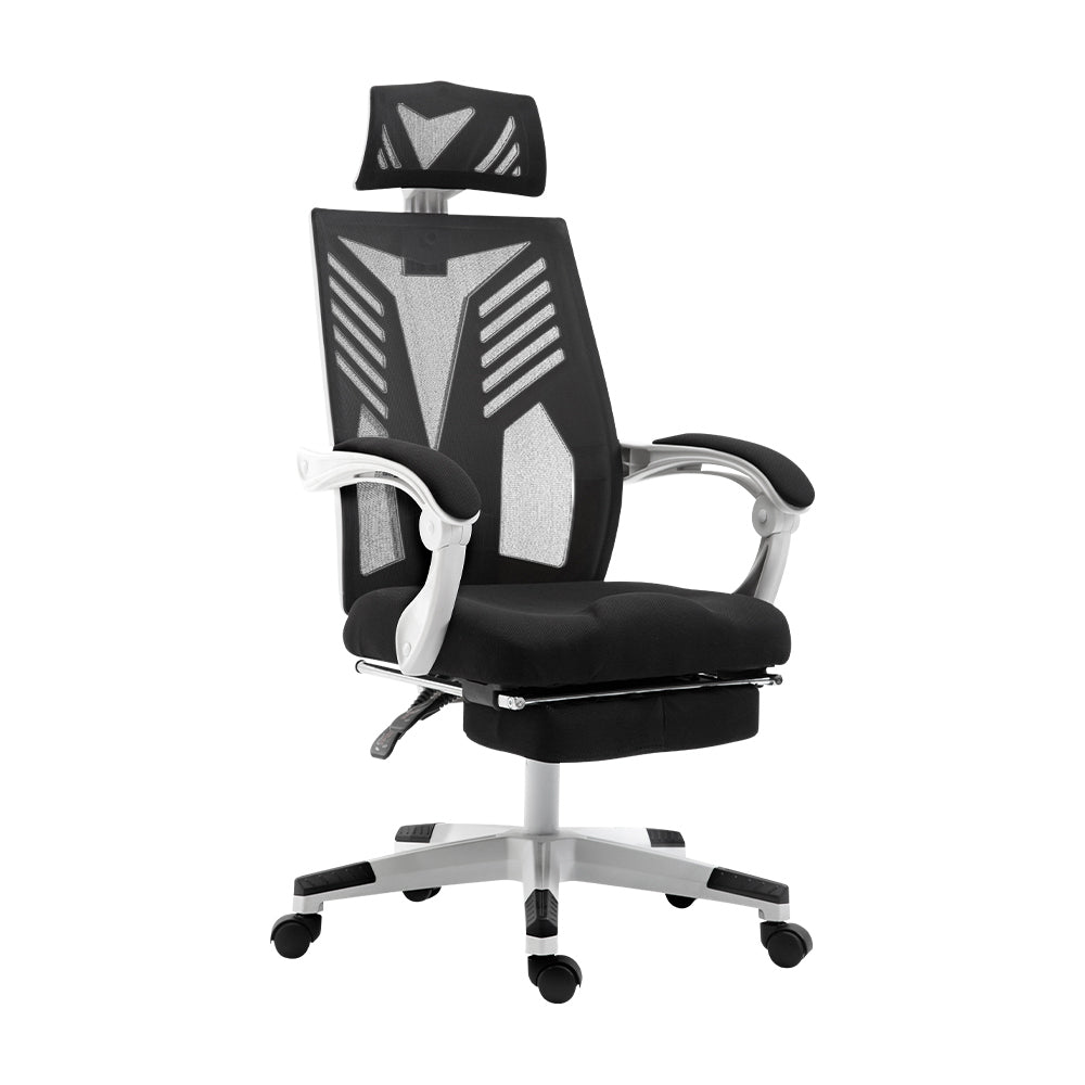 Matrix Recliner Office Chair Black White Mesh