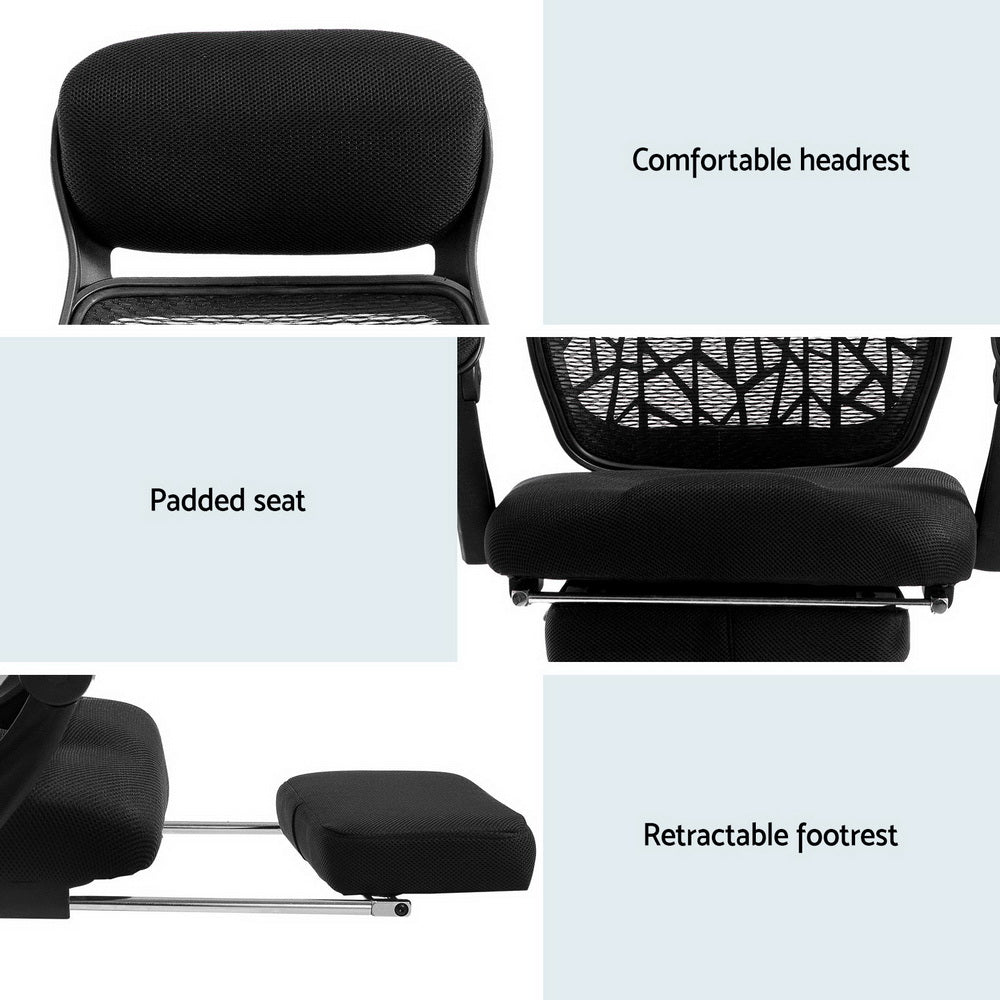 Mosaic Recliner Office Chair Mesh Black