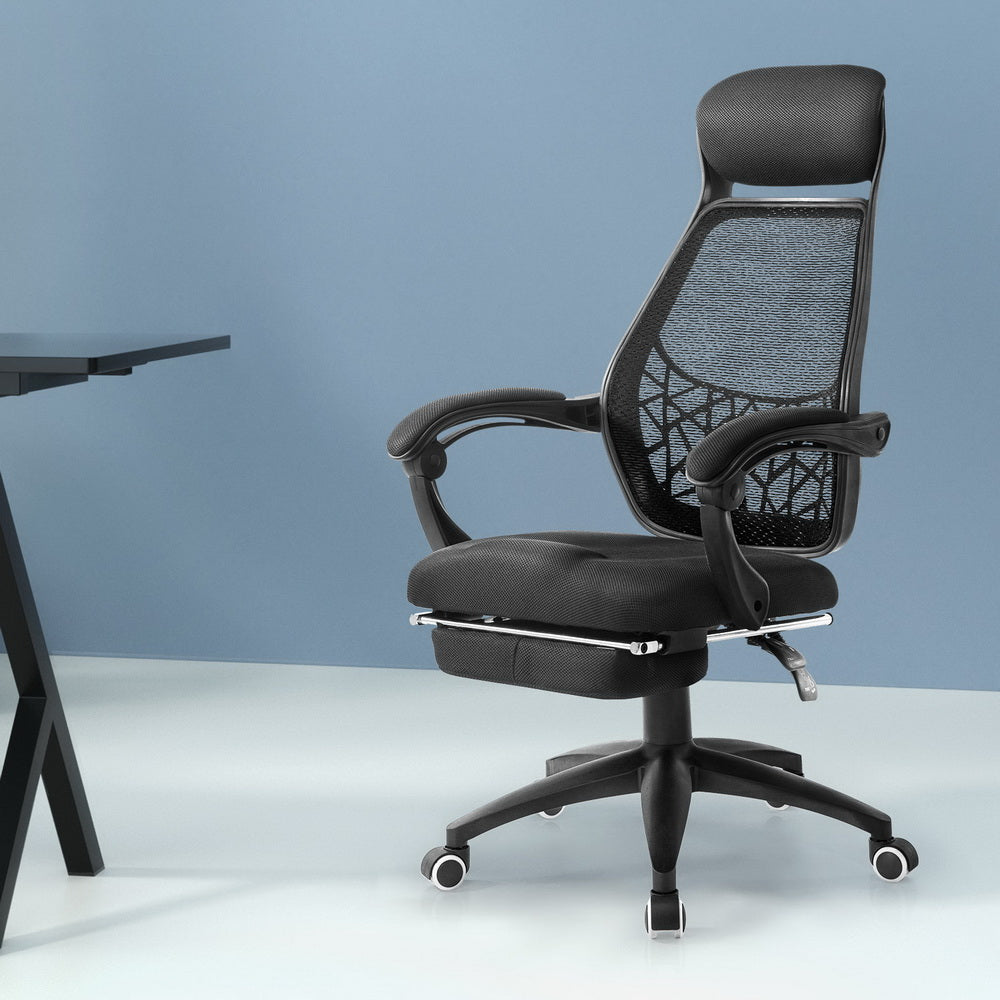 Mosaic Recliner Office Chair Mesh Black