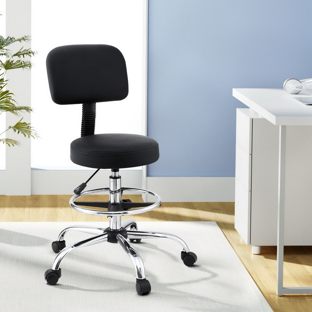 Artiss Ergonomic Drafting Office Chair PU Black