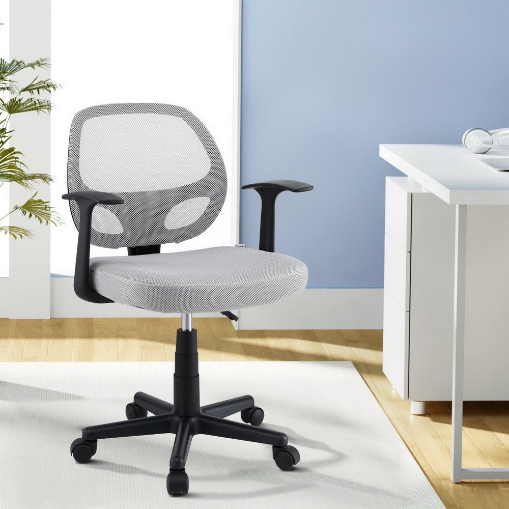 Artiss Mid Back Mesh Office Chair Grey