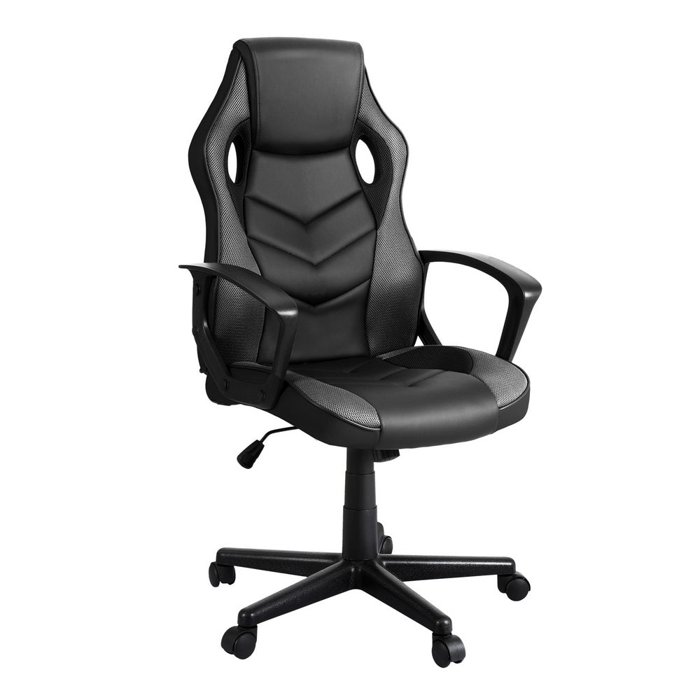 Artiss Gaming Office Chair PU Leather Mesh Grey