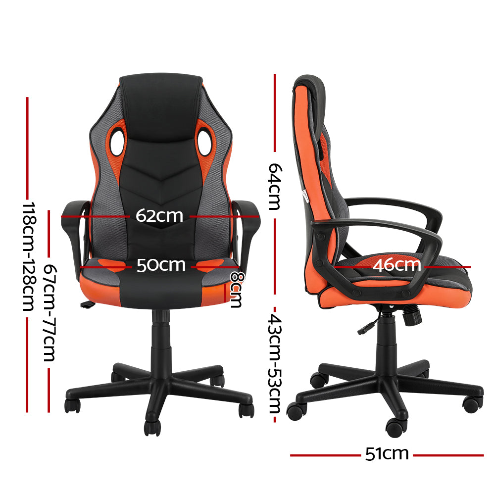 Artiss High-Back Gaming Office Chair Executive Racing Orange