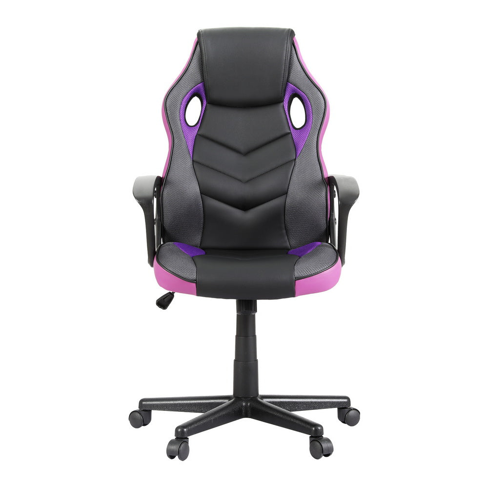 Artiss Purple Gaming Office Chair High-Back PU Mesh