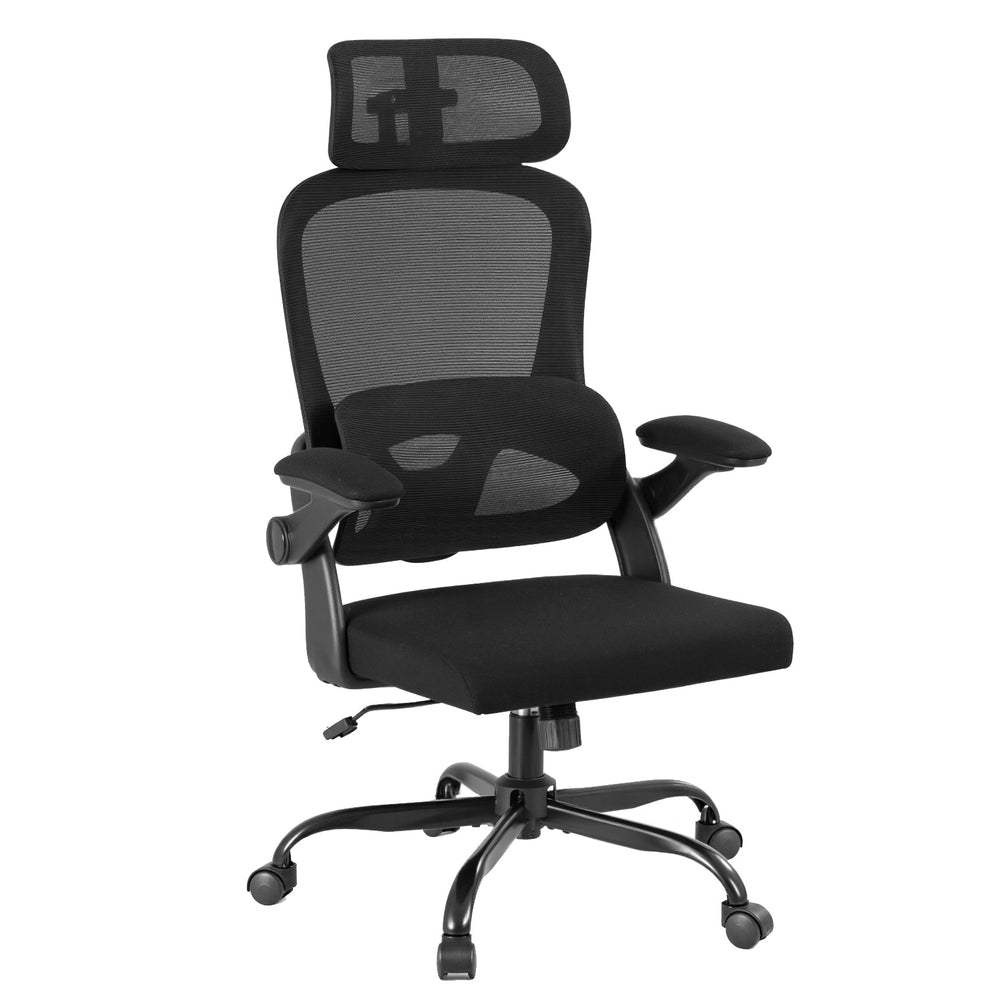 Artiss Ergonomic Mesh Office Chair with Adjustable Armrests Black