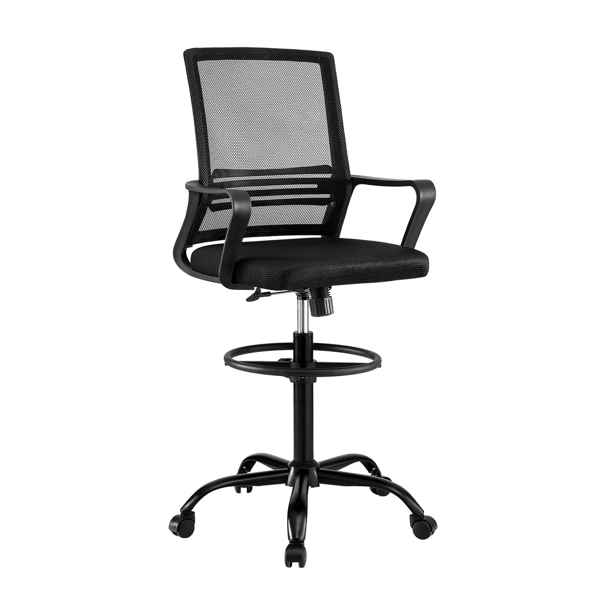 Artiss Mesh Drafting Office Chair with Height Adjustment Black