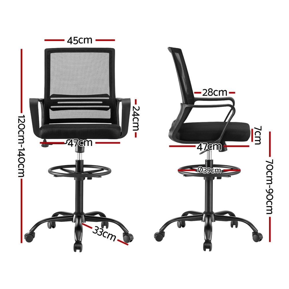 Artiss Mesh Drafting Office Chair Black