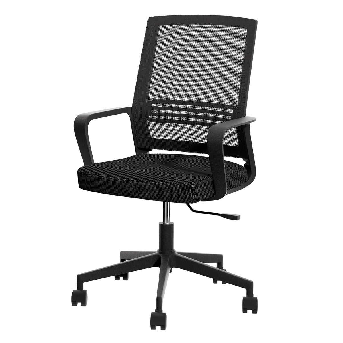 Artiss Mid Back Mesh Office Chair with Castor Wheels Black