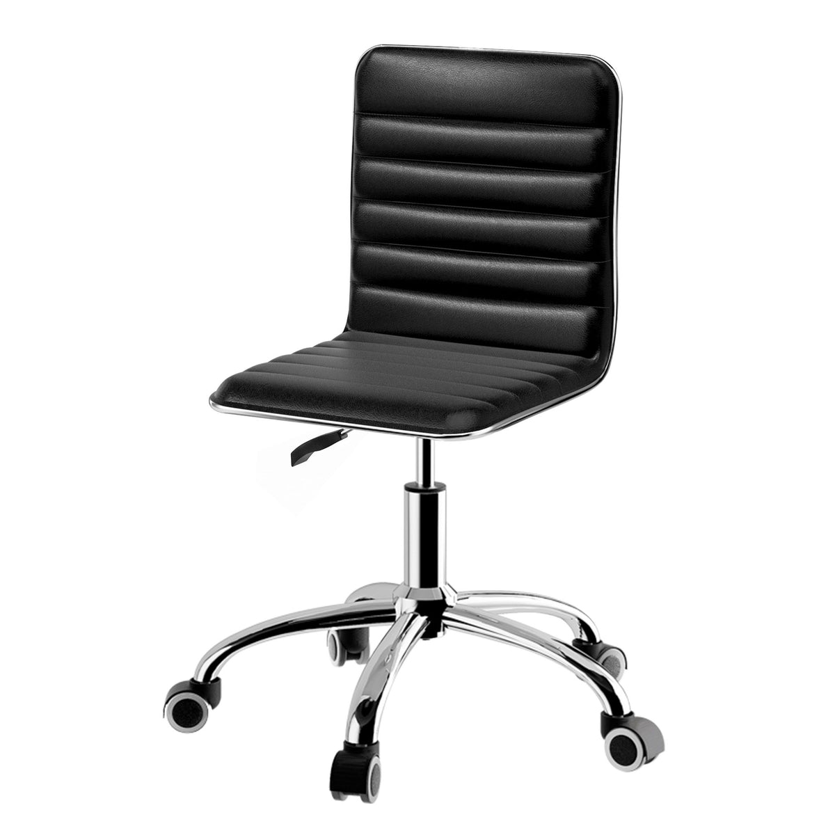 Artiss Office Chair Low Back PU Leather Black