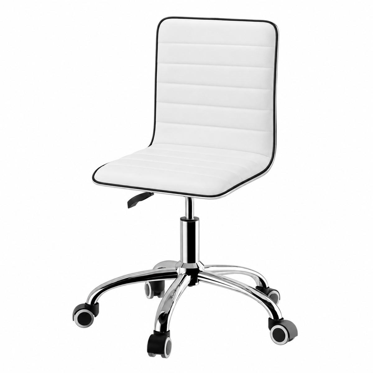Artiss Office Chair PU Leather Low Back White