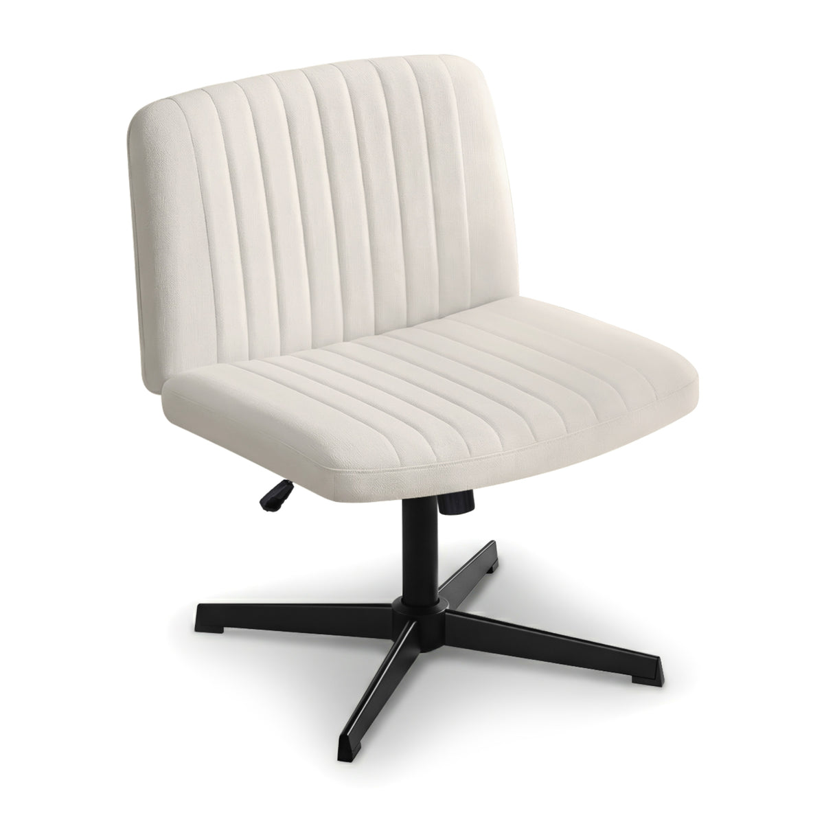 Artiss Criss Cross Armless Office Chair Height Adjustable Beige