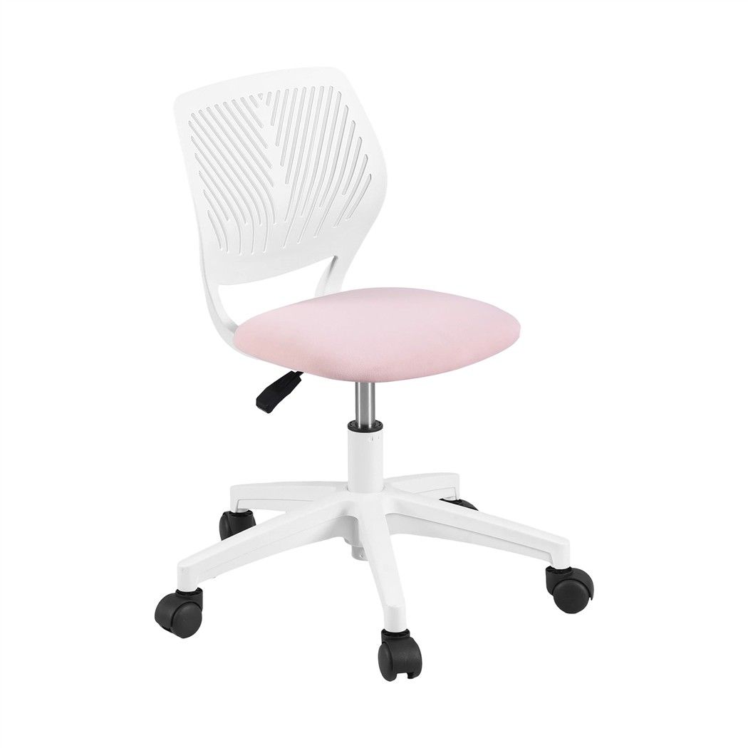 Artiss Armless Ergonomic Office Chair Height Adjustable Pink