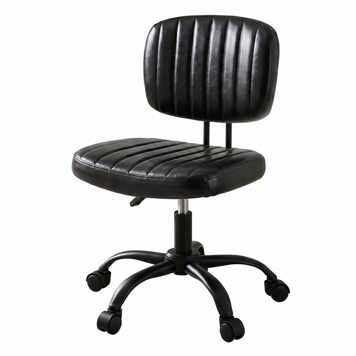 Artiss Armless Office Chair with Wheels, Black