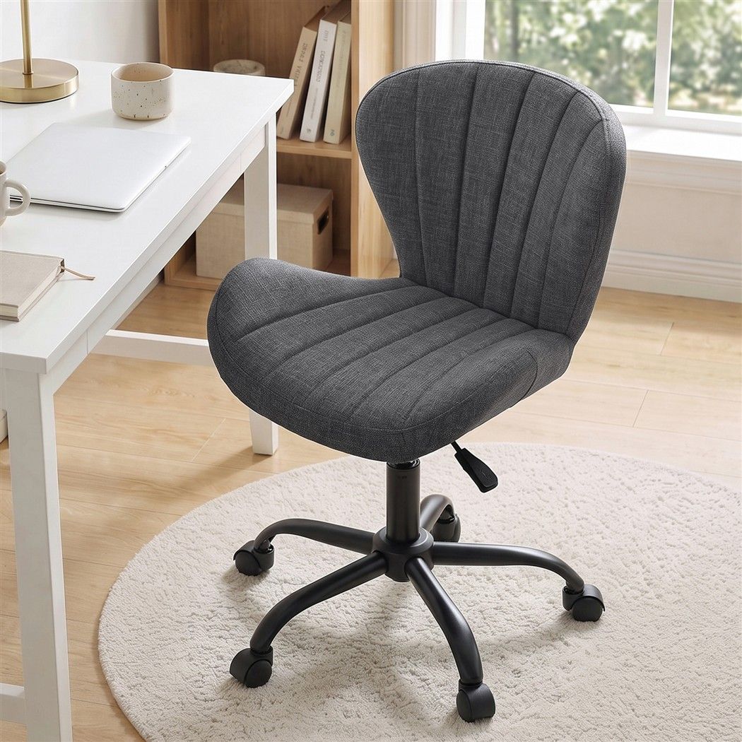 Artiss Armless Office Chair Height Adjustable Desk Chair Dark Grey