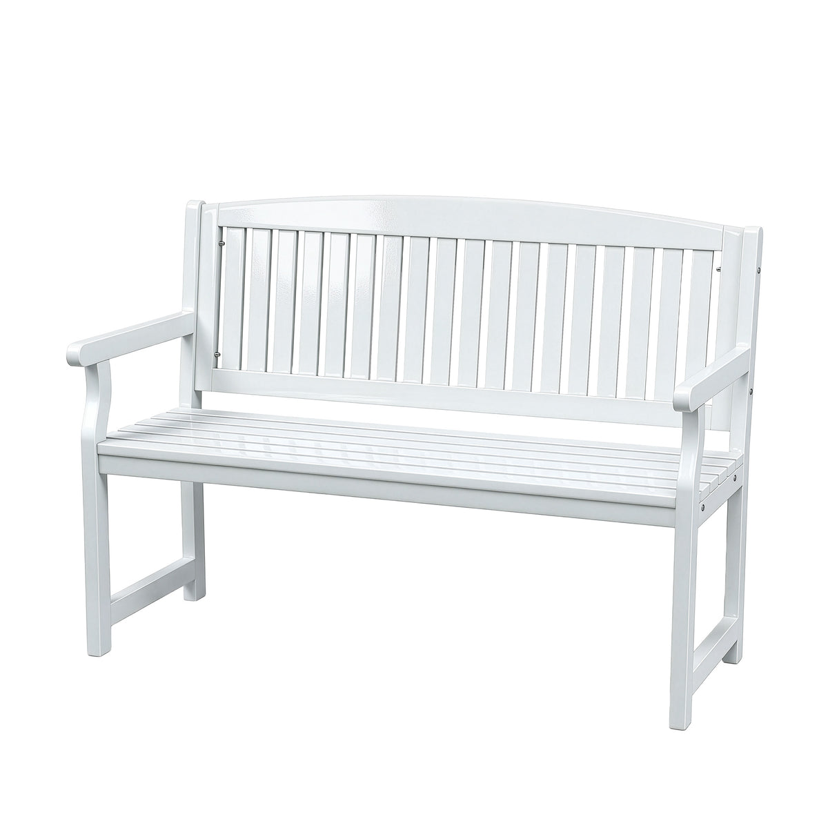 Gardeon Outdoor Garden Bench 2 Seater Wooden Lounge Chair White