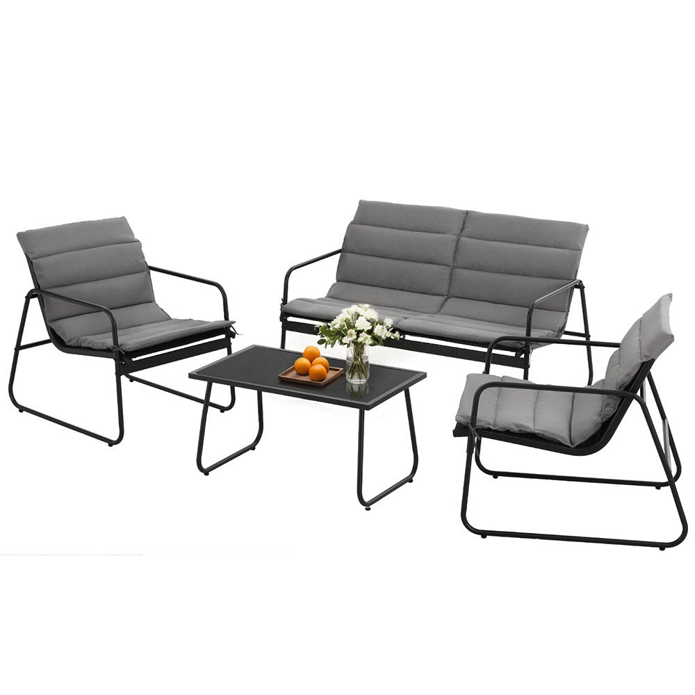 Gardeon 4 Piece Outdoor Sofa Set with Table and Chairs
