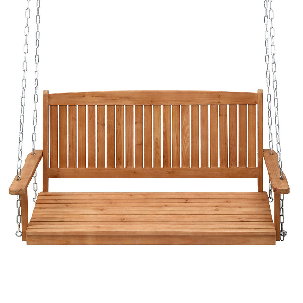 Gardeon 2-Seater Wooden Porch Swing Chair Teak