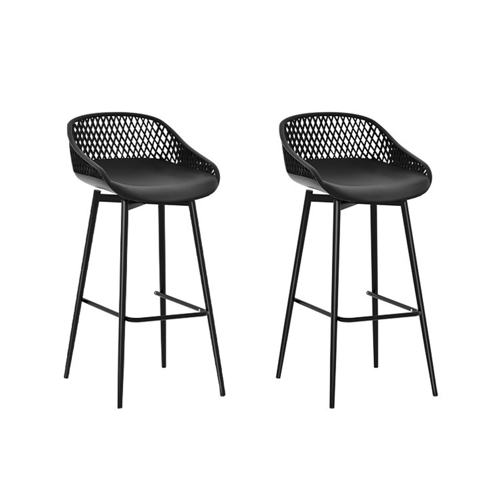 Gardeon Outdoor Bar Stools Black Set of 2