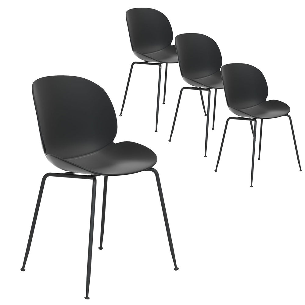 Gardeon 4PC Outdoor Dining Chairs Black Weather-Resistant