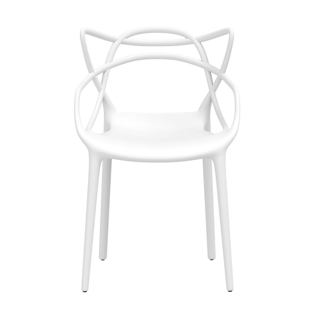 Gardeon 4PC Stackable Outdoor Dining Chairs White