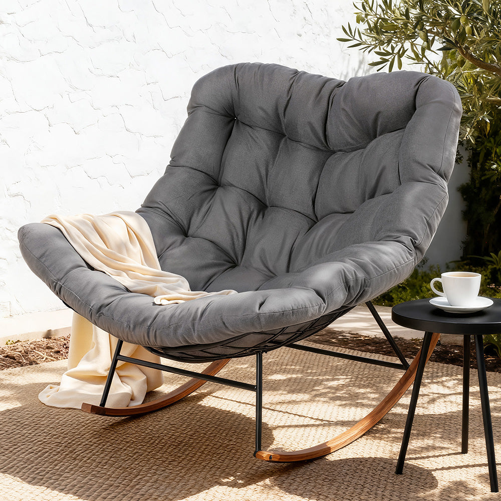 Gardeon Outdoor Papasan Rocking Chair Patio Lounge