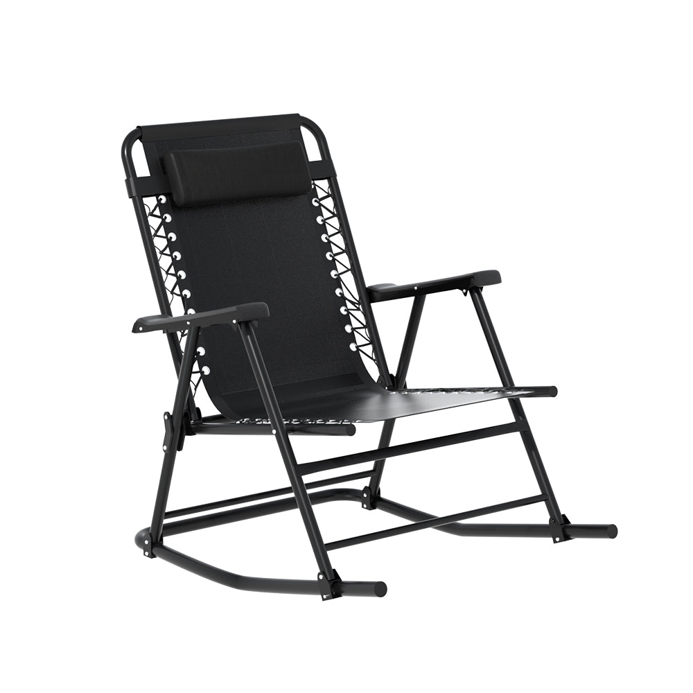 Gardeon Folding Rocking Recliner Outdoor Patio Chair