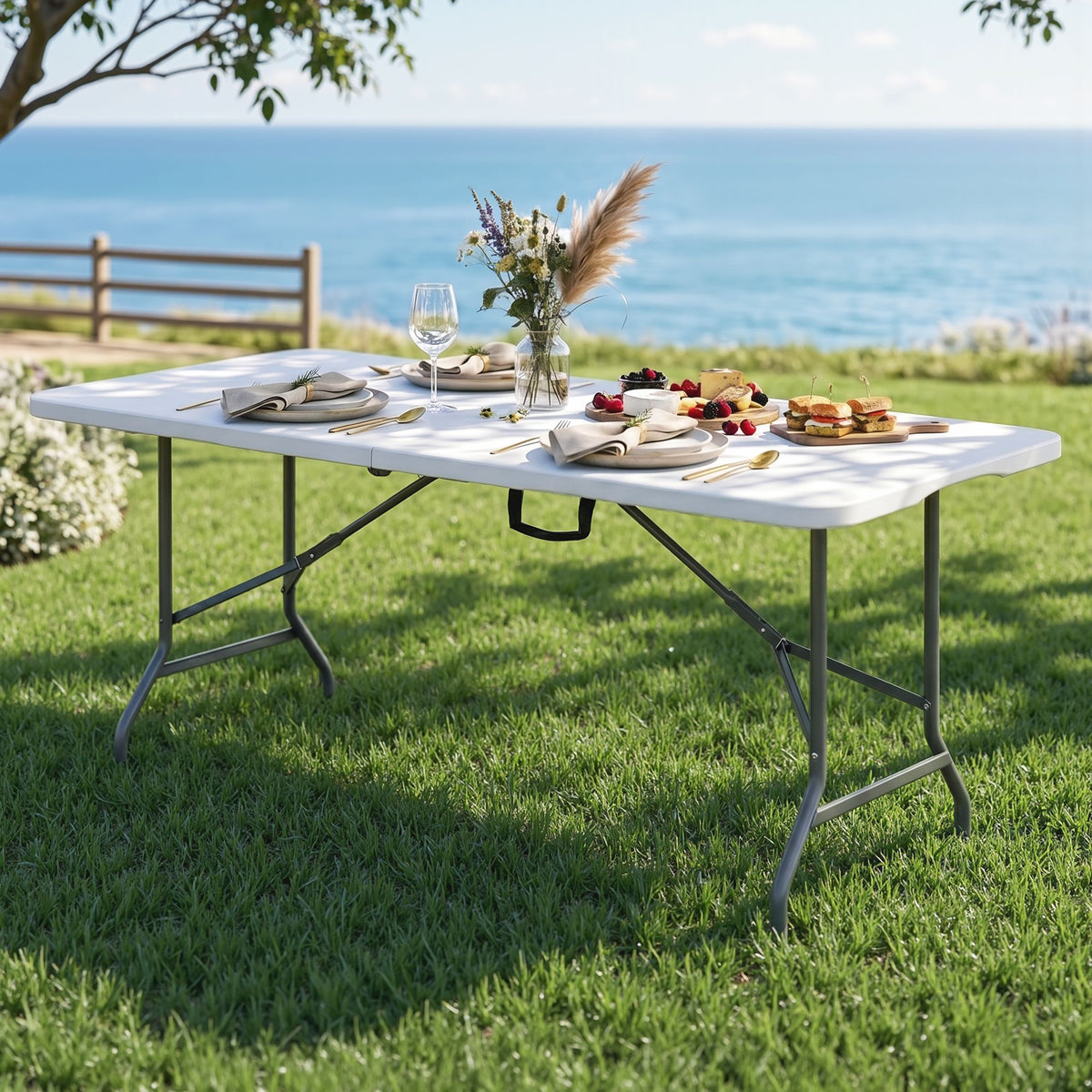 Gardeon 180cm Folding Table Portable Camping Picnic