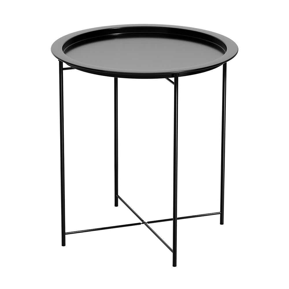 Gardeon Steel Outdoor Side Table Black