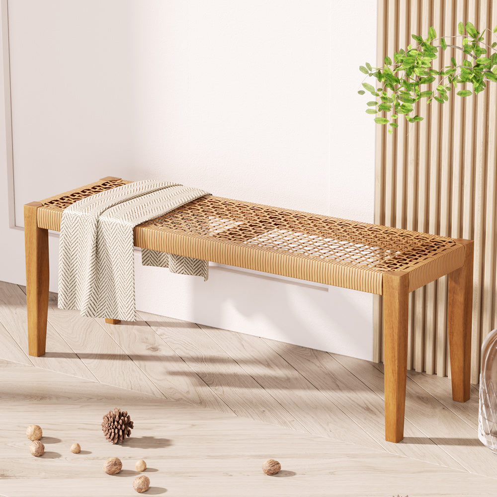 Gardeon 2 Seater Outdoor Garden Bench Rubber Wood