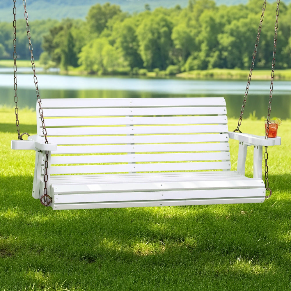 Gardeon Porch Outdoor Swing Chair 2 Seater Wooden