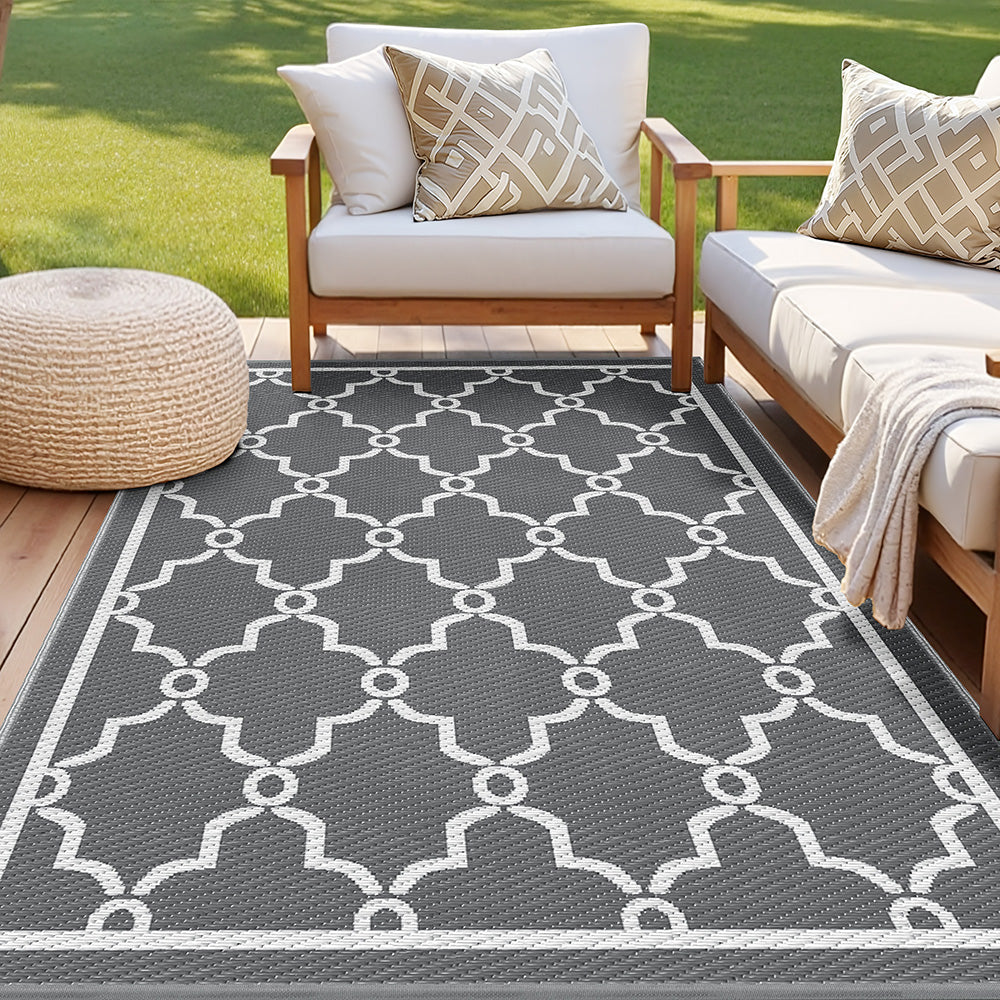 Gardeon Outdoor Rug 152x244cm Reversible Dual-Sided Patio Area Rug