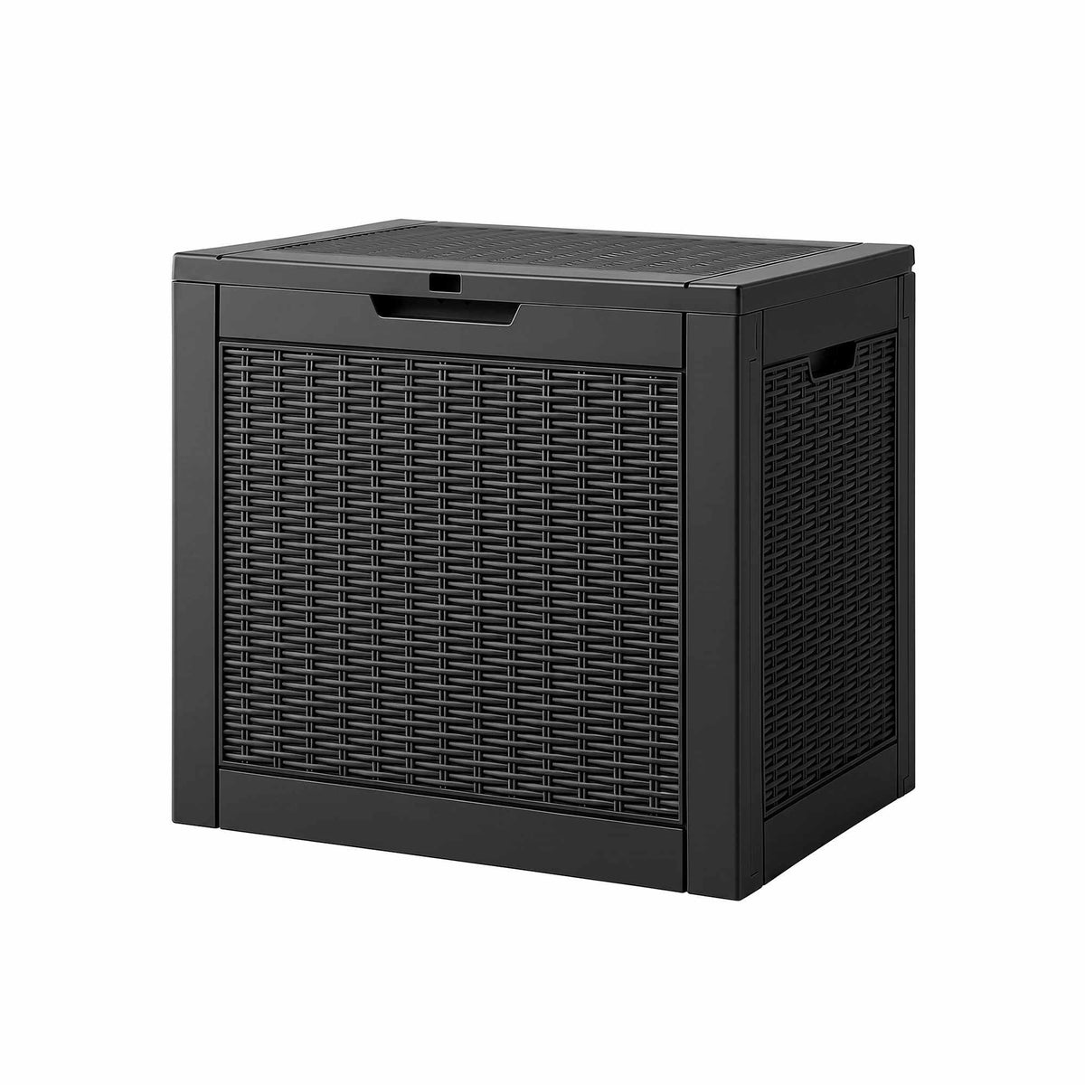 Gardeon Outdoor Storage Box 118L Lockable Rattan Texture Black