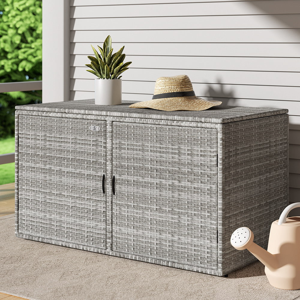 Gardeon Wicker Outdoor Storage Cabinet Garden Shed Chest