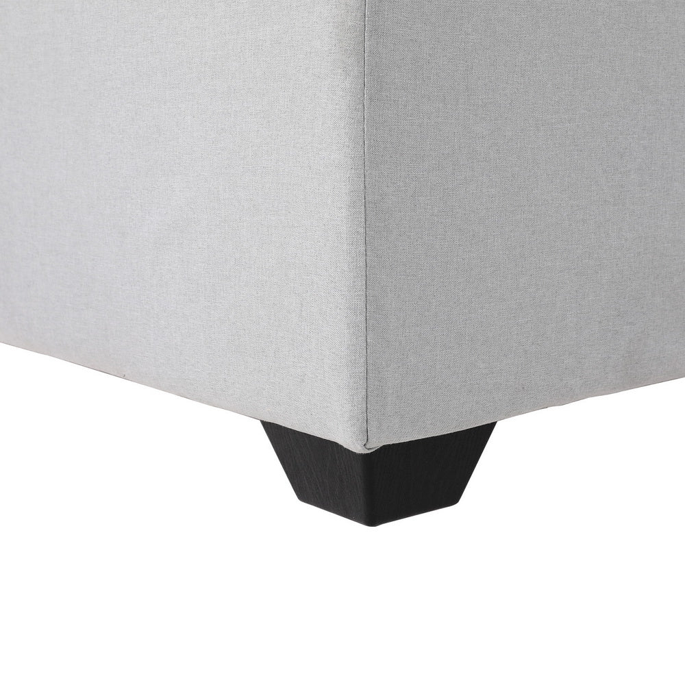 Artiss 112cm Foldable Ottoman Storage Sofa Bed Grey