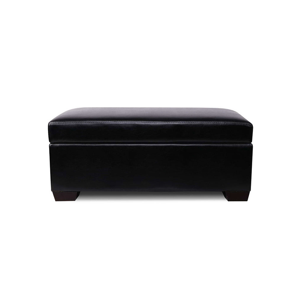Artiss 80cm Leather Storage Ottoman Blanket Box Black