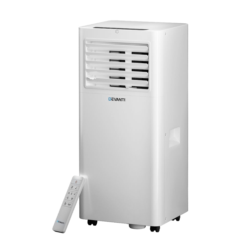 Devanti 7000BTU Portable Air Conditioner Dehumidifier Fan White