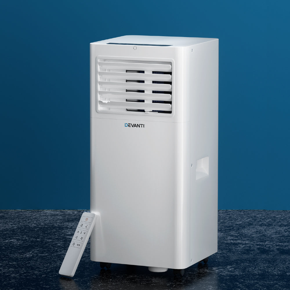 Devanti 7000BTU Portable Air Conditioner Dehumidifier Fan White