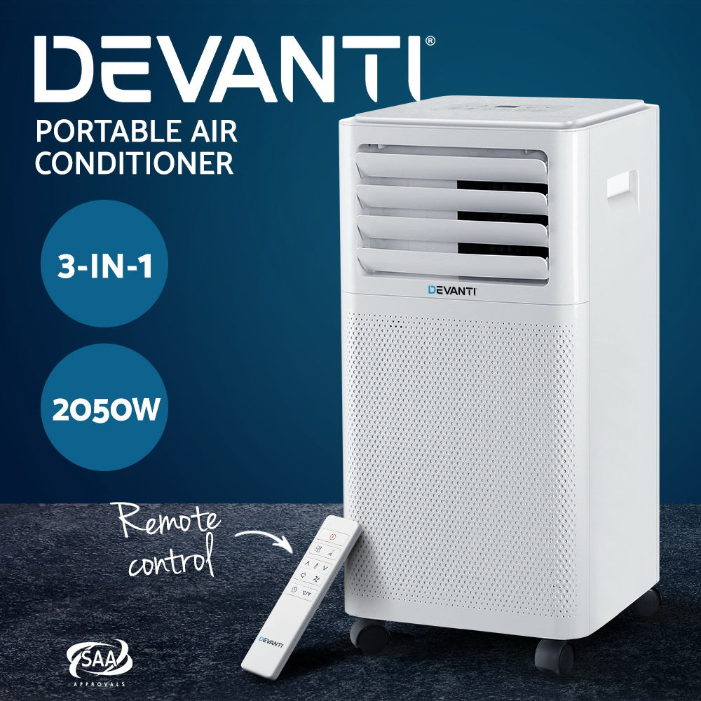 Devanti 7000BTU Portable Air Conditioner White