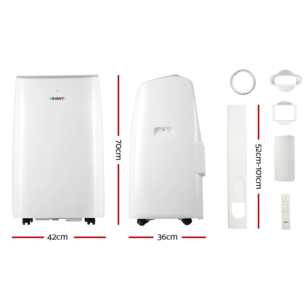 Devanti 12000BTU Portable Air Conditioner 3-in-1 White