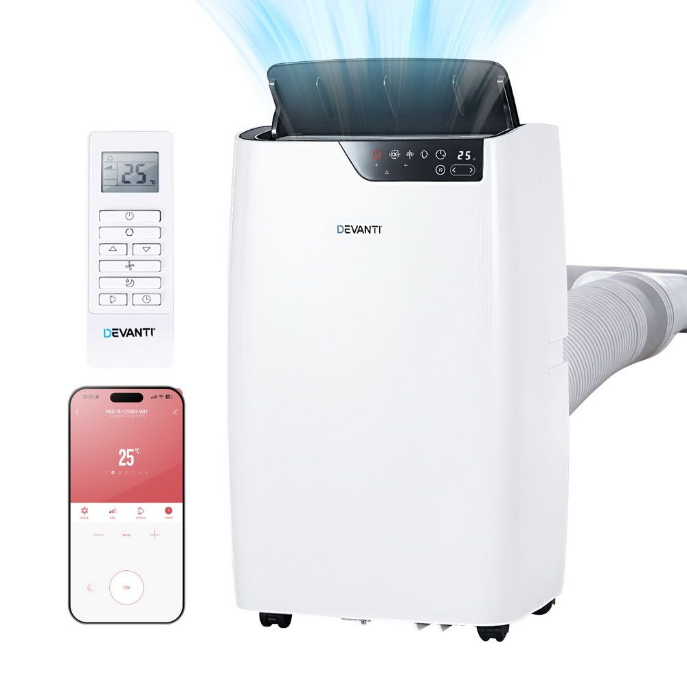 Devanti 12000BTU Portable Air Conditioner with Dehumidifier and Fan