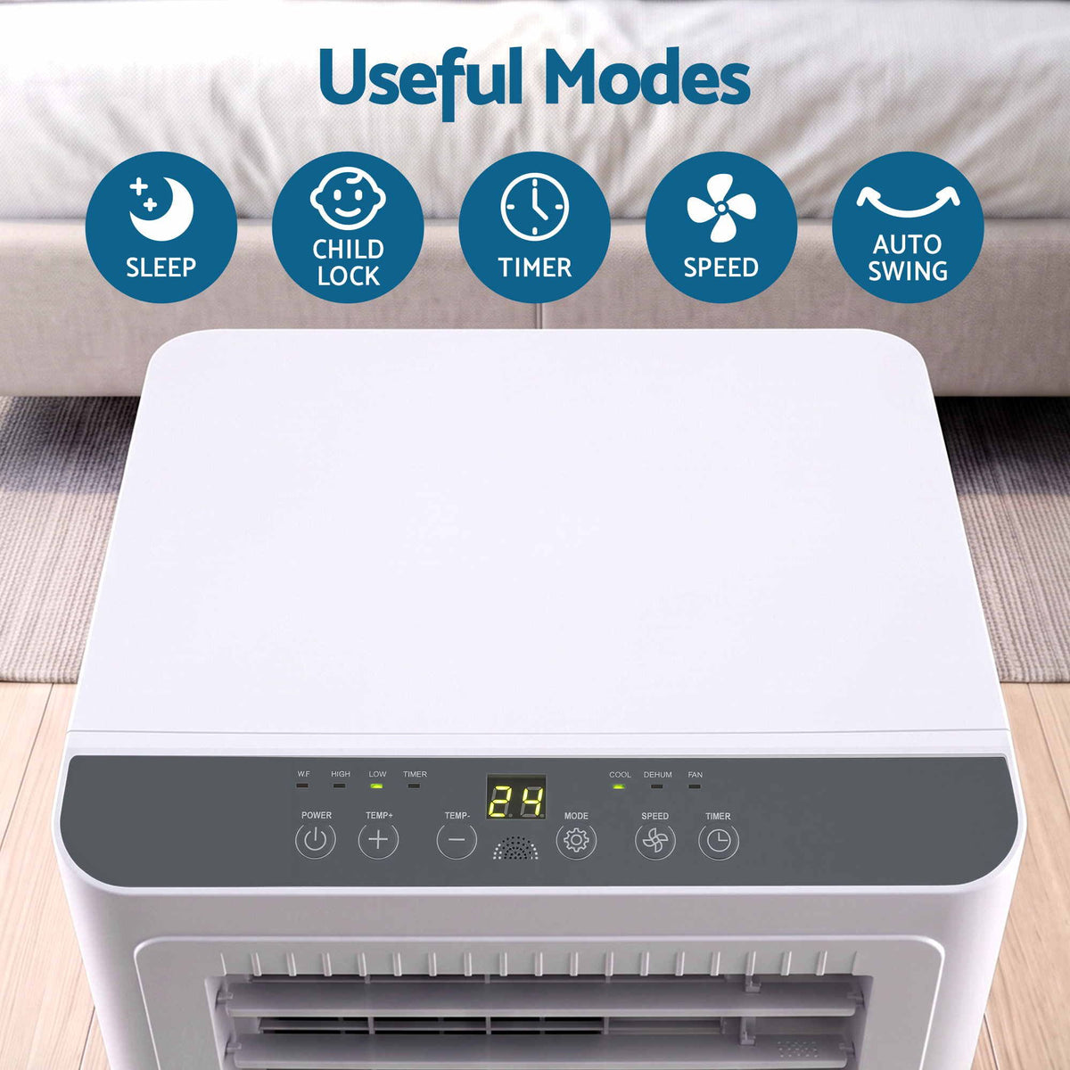 Devanti Portable Air Conditioner 5000 BTU 3-in-1 with Remote Control