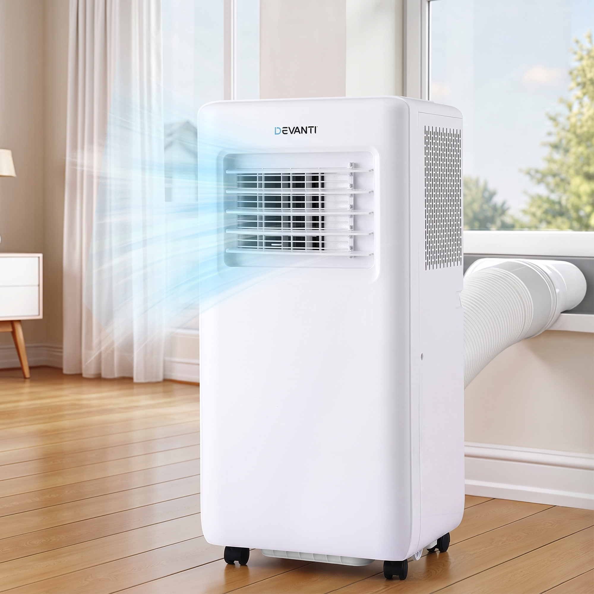 Devanti Portable Air Conditioner 9000 BTU 3-in-1 with Remote Control